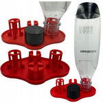 Ociekacz Na Dwie 2 Butelki Do Saturatora Sodastream Uchwyt Stojak Czerwony