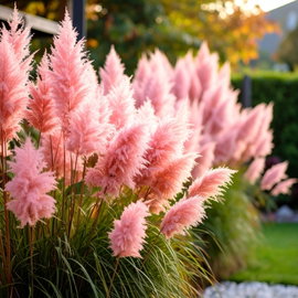 Trawa pampasowa 'Pink Feather' Sadzonka sadzonki mrozoodporne