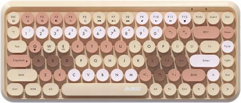 Ajazz 308I Bluetooth Bezprzewodowa Klawiatura 84 Klawisze Beże Retro Azerty