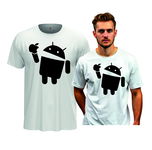 KOSZULKA MĘSKA T-SHIRT PREZENT DLA CHŁOPAKA, MĘŻA, ANDROID VS APPLE