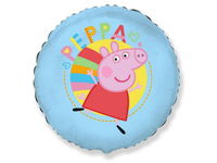 Balon foliowy „Happy Peppa” niebieski, 45 cm (18 cali)