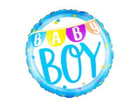 Balon foliowy, „Baby Boy”, niebieski, 45 cm (18 cali)