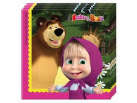 Serwetki, Masha And The Bear (Masza i Niedźwiedź), 33 cm x 33 cm, 20 szt.