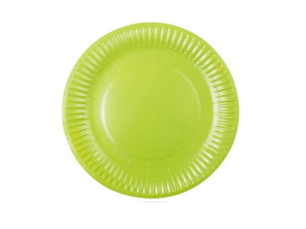 Talerzyki, jednokolorowe VP, zielone, 18 cm, 6 szt.