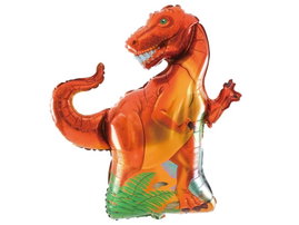 Balon foliowy "Tyranozaur", czerwony, 91 cm x 76 cm [balon na hel]