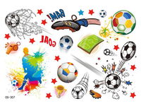 Tatuaże zmywalne, UA, CG307, Piłka nożna (Football, Goal) ver 2