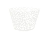 Papilotki do muffinek (foremki), Koronkowe - białe, 10 szt.
