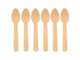 Jednorazowe łyżki drewniane, 10 szt.