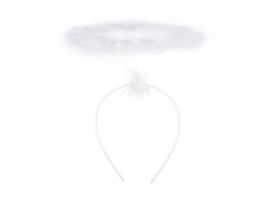 Opaska na głowę, Aureola z piórek, biała