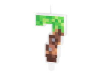 Świeczka urodzinowa z cyfrą "7", Minecraft (Piksele)