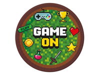 Talerzyki, Game On, 23 cm, 6 szt.