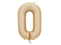 Balon foliowy "cyfra 0", beżowa, 100 cm [balon na hel]