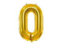 Balon foliowy "cyfra 0", złota, 100 cm [balon na hel]