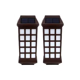 2x Lampka ścienna kinkiet solarny biały chłodny ogrodowy zewnętrzny