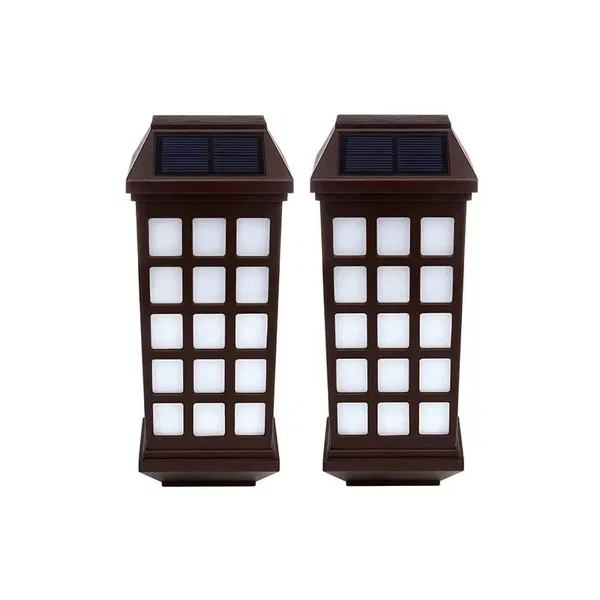 2x Lampka ścienna kinkiet solarny biały chłodny ogrodowy zewnętrzny
