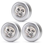 3x Lampka nocna 3 led/15lm na 3 baterie AAA samoprzylepna dotykowa