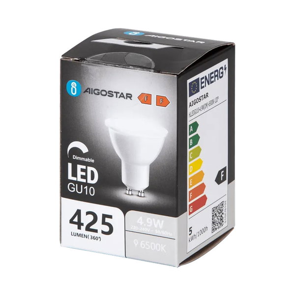 Żarówka LED GU10 4,9W 6500K z możliwością ściemniania