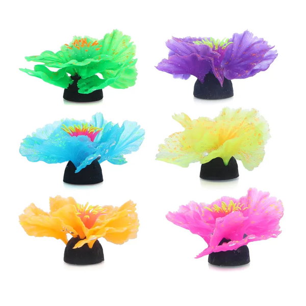 Świecąca roślina do akwarium 11cm fluorescencyjna kolorowa ozdobna