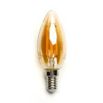 Żarówka świecowa LED 8W/230V Filament C35 E14 barwa bursztynowa 880lm