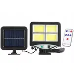 Ścienna lampa solarna BK-128-4COB pilot, czujnik ruchu i zmierzchu