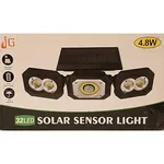 Ścienna lampa solarna COB-32 LED 4.8W z czujnikiem ruchu i zmierzchu IP65