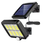 Ścienna lampa solarna SMT-F160-8COB pilot, czujnik ruchu i zmierzchu