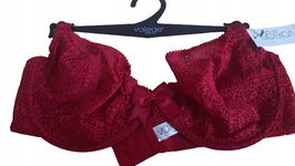 Biustonosz miękki koronkowy VALEGE LINGERIE Fenice bordo w rozm. 85D