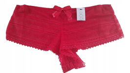 Majtki koronkowe szorty VALEGE Lingerie Adele czerwony w rozmiarze L 40