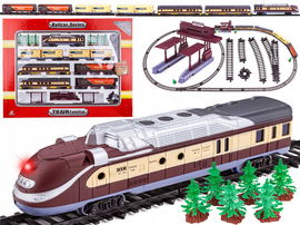 Ogromna Realistyczna Kolejka + 6 Wagonów 6 Drzew 2 Perony Skala 1:87