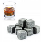 KOSTKI KAMIENNE DO DRINKÓW WHISKY 9 SZTUK WHISKY STONES + woreczek