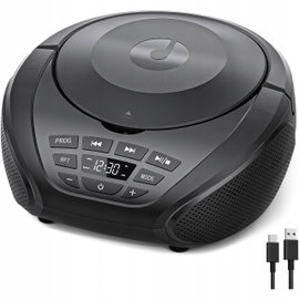 PRZENOŚNY ODTWARZACZ CD BOOMBOX RADIO FM AUX USB-C GUERAY Z GŁOŚNIKAMI