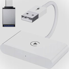 BEZPRZEWODOWY ADAPTER CARPLAY DO IPHONE'A DONGLE DO SAMOCHODÓW KONWENTER