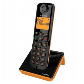 TELEFON STACJONRANY ALCATEL S280 BEZPRZEWODOWY CZARNO-POMARAŃCZOWY
