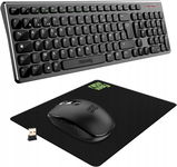 Zestaw bezprzewodowy NewWay Klawiatura Mysz Podkładka AZERTY Fr
