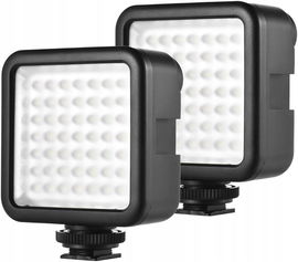 2 x Lampa LED diodowa z regulacją W49 LED oświetlenie do kamery
