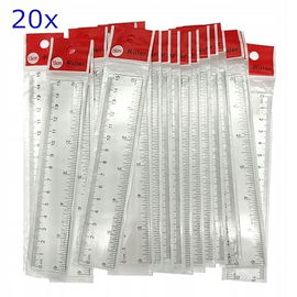 Linijka z przezroczystego tworzywa sztucznego linijka prosta 15cm