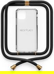 Etui Case iPhone 12 Mini Plecki Pokrowiec Przezroczysty z Czarnym Sznurkiem