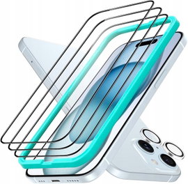 Zestaw 3-pack Szkło hartowane do iPhone 15 + Szkło na Obiektyw Aparatu