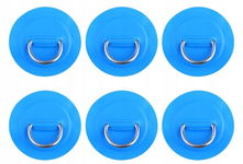 6x Naszywka z pierścieniami D z PVC do kajaków pontonów SUP D-Ring 8cm