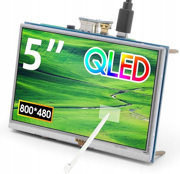 ELECROW do wyświetlacza Raspberry Pi, 5-calowy rezystancyjny ekran dotykowy