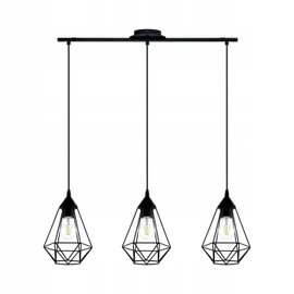 Lampa sufitowa INSPIRE wisząca Byron Czarna E27 Loftowa Industrialna