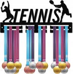 Akrylowy Wieszak Ścienny na Medale Sportowe Uchwyt TENNIS - Czarny