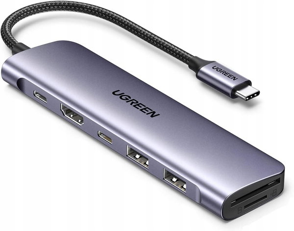 UGREEN Uno USB C Hub 10Gbps 4K@60Hz 6 w 1 100W Adapter USB C USB A i USB C