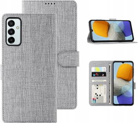 Etui z klapką do Galaxy M23 5G Kieszenie na karty Case Pokrowiec - Szary