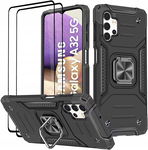 Etui pancerne Samsung Galaxy A32 5G Case + 2x szkło hartowane - Czarny