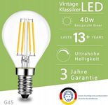 Wenscha Żarówka LED E14 G45 w kształcie kuli, 6 żarówek 4 W