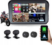 MOTOCYKLOWY REJESTRATOR WIDEO 2X KAMERY CARPLAY/ANDROID AUTO