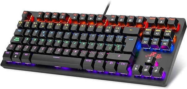KLAWIATURA MECHANICZNA RII RK908 QWERTZ USB RGB Z PODŚWIETLENIEM