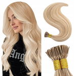 Przedłużane Włosy na Ringi/Keratyne 100 Pasemek Złoty Jasny Blond 40cm 50g