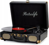 GRAMOFON WINYLOWY 3 PRĘDKOŚCI 33/45/78 OBR/MIN WALIZKOWY BLUETOOTH RCA